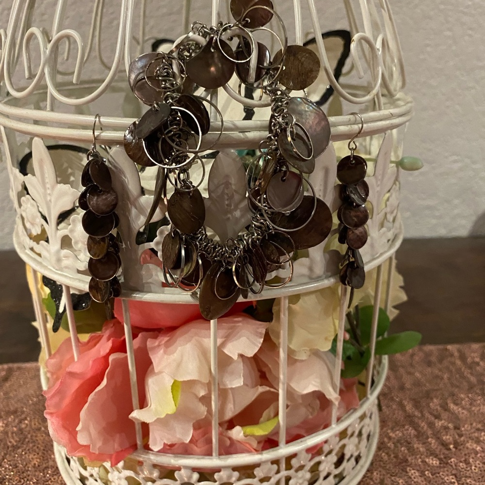 Shell Bracelet and earrings set
